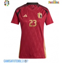 Camisa de time de futebol Bélgica Arthur Vermeeren #23 Replicas 1º Equipamento Feminina Europeu 2024 Manga Curta